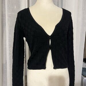 Black Button-Up Women's Cardigan